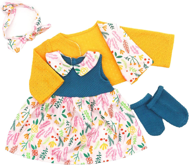 Puppenkleidung für 50-55 cm Baby Puppen mit Mantel Kleid, 3-Packungen