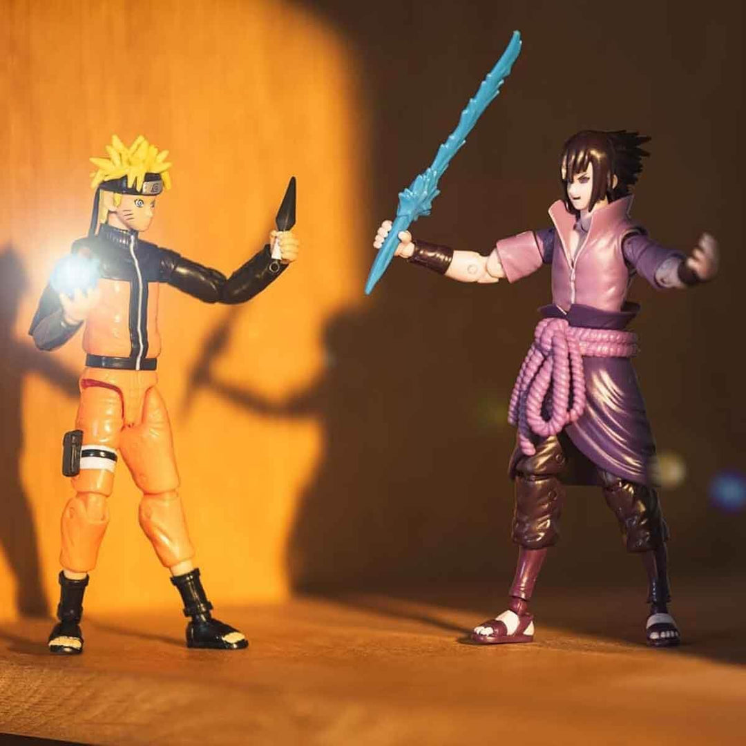 Bandai – Anime Heroes – Naruto Shippuden – Anime Heroes-Figur Sasuke 17 cm – Uchiwa Sasuke Rinnegan