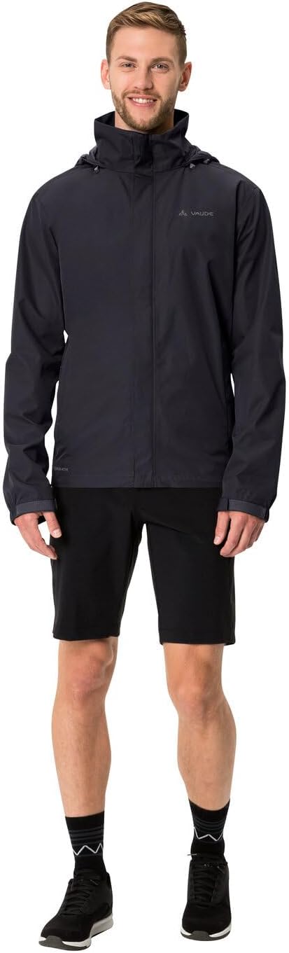 VAUDE Regenjacke Herren Escape Light, Wasserabweisende Outdoor-Jacke, Atmungsaktiver Windbreaker mit