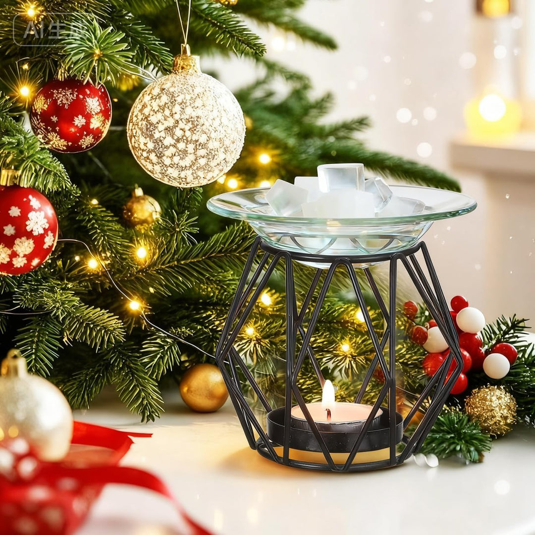 INOOMP 5 Stück Ersatzschale Wax Warmer Glas mit Rutschfester Basis für Duftlampen Wachsschmelzhalter