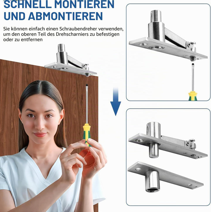 TamBee Türscharniere Schwerlastscharniere für Holztüren 360 Grad Drehung Schwerlast unsichtbar Schar