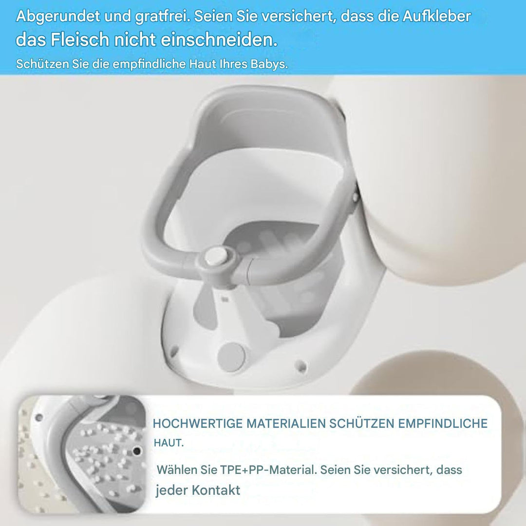 Badesitz Baby 6 Monate | Babybadsitz | Babys Badewanne Stuhl mit 4 Saugnapfern ohne Rutsch | Kleinki