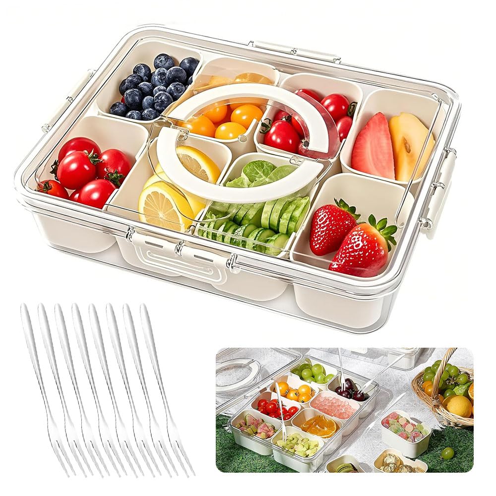 Camping Geschirr Set,Plastikgeschirr mit Edelstahl Campingbesteck,Unzerbrechliches Geschirr Set,Leic