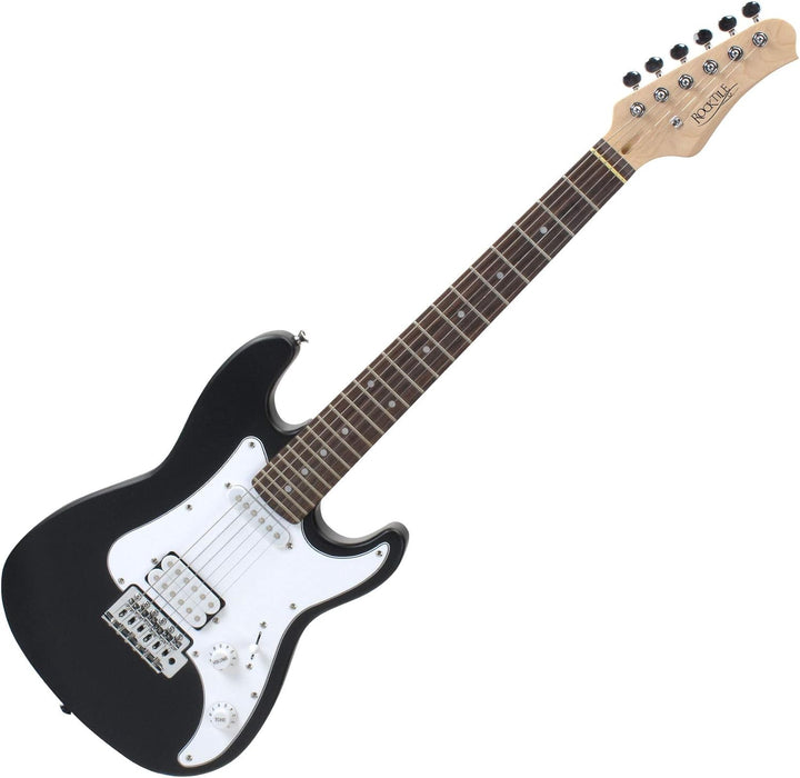 Rocktile Sphere Junior Black 3/4 E-Gitarre (weisses Schlagbrett, 1 Humbucker, 1 Single Coil, 22 Bünd