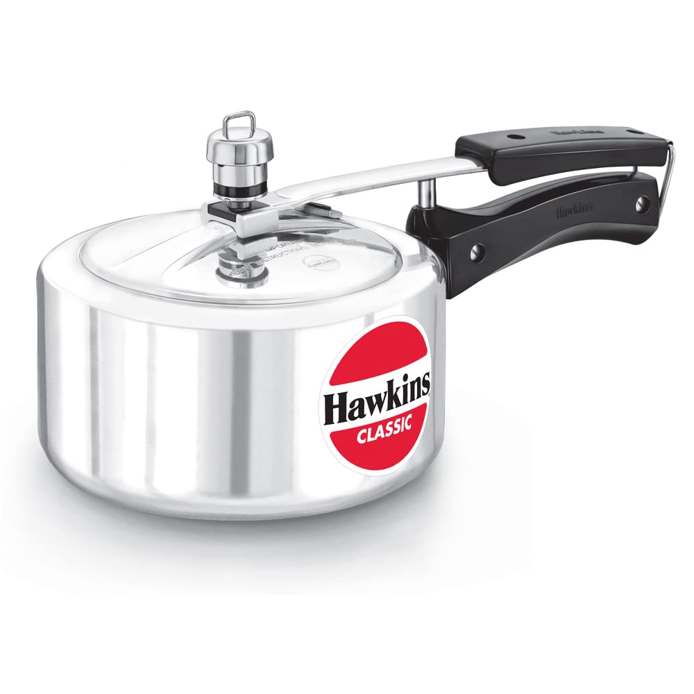 HAWKINS Classic CL20 Schnellkochtopf aus Aluminium, 2 l, klein, silberfarben 2-Liter, 2-Liter