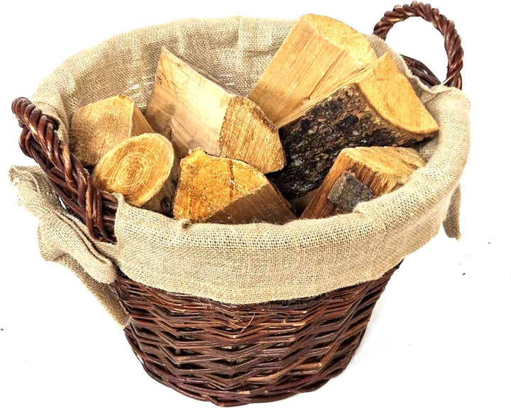 Tigana - Kaminkorb Holzkorb Kaminholzkorb aus Weide mit Jute (Art.