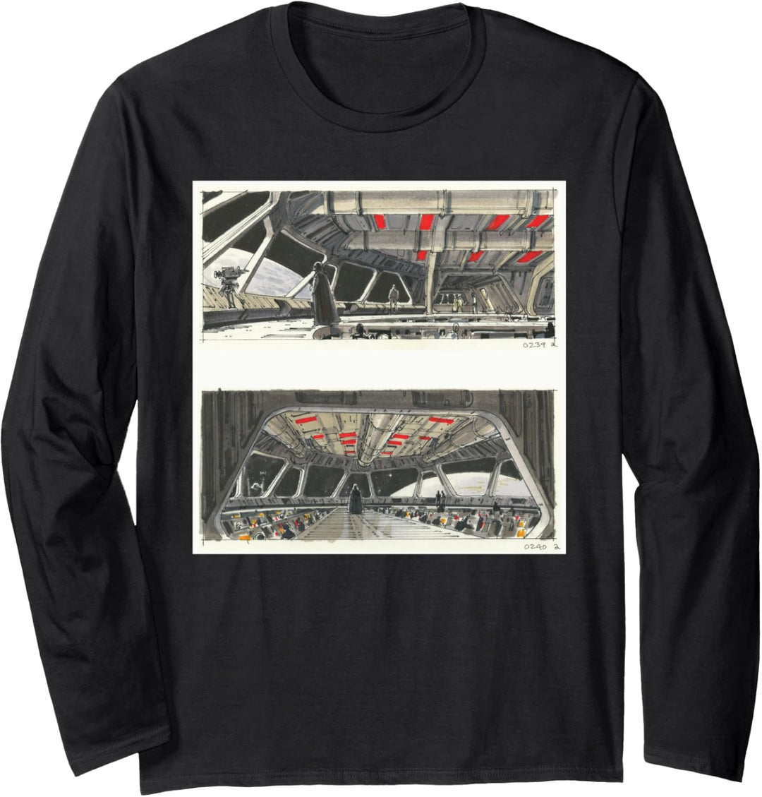 Star Wars A New Hope Darth Vader Star Destroyer Concept Art Langarmshirt