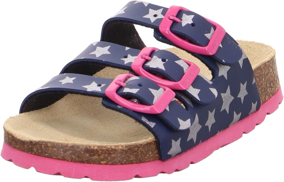 Superfit Mädchen Fussbettpantoffel Pantoffeln 25 EU Blau Hellblau 8400, 25 EU Blau Hellblau 8400