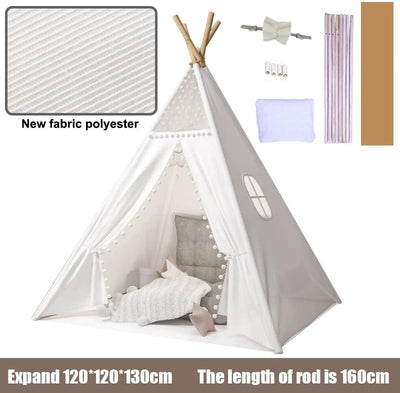 Camiraft Weiss Kinder Tipi Zelt,klassisches indisches Spielzelt für Kinder,Kinderzelte aus Polyester