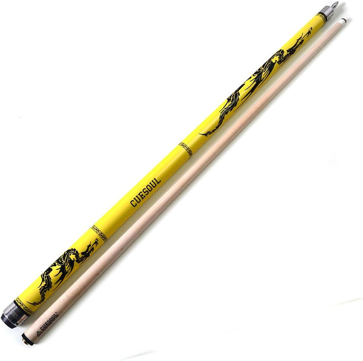 DHOLE CUESOUL 58 "2 Piece Maple Billiard Queue 19 Unzen gelb 12.75mm, gelb 12.75mm