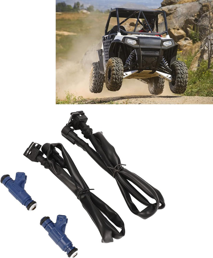 Qiilu 1202863 Einspritzdüsen-Set mit Zopfkabelbaum für Polaris Ranger 700 2005-2009 für Polaris RZR