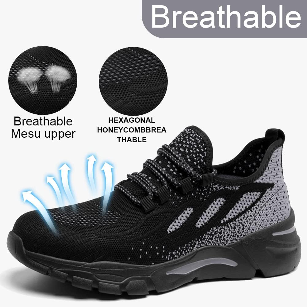 NuCamper Sicherheitsschuhe Arbeitsschuhe Herren Damen Stahlkappenschuhe Sneaker Leicht Atmungsaktive