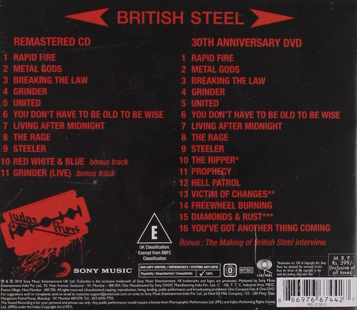 British Steel-30th Anniversary, Audio-CD
