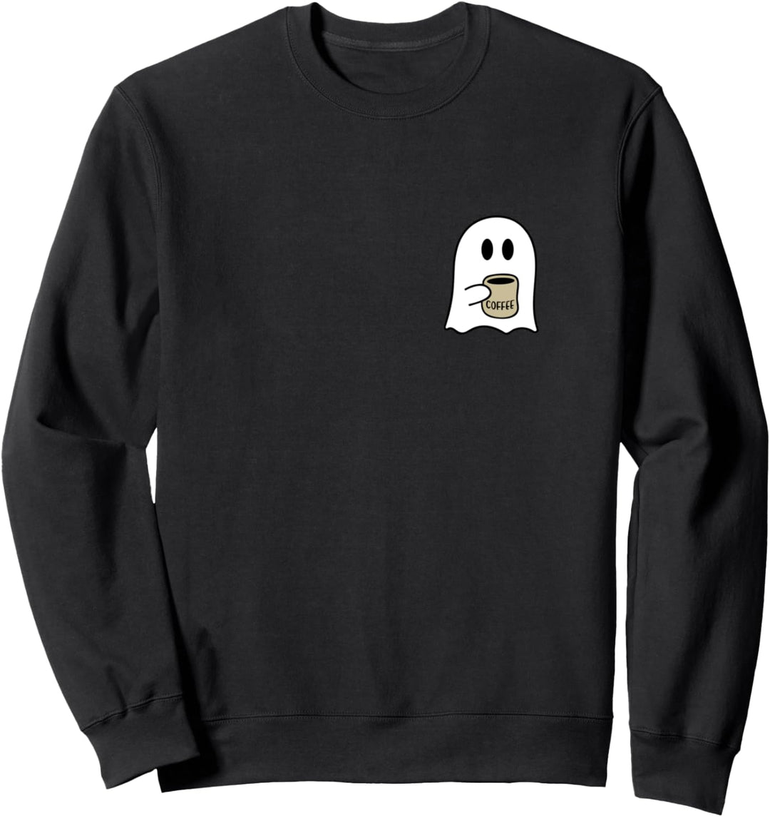 Spooky Season Coffee Lover Ghost Design for October festive Sweatshirt