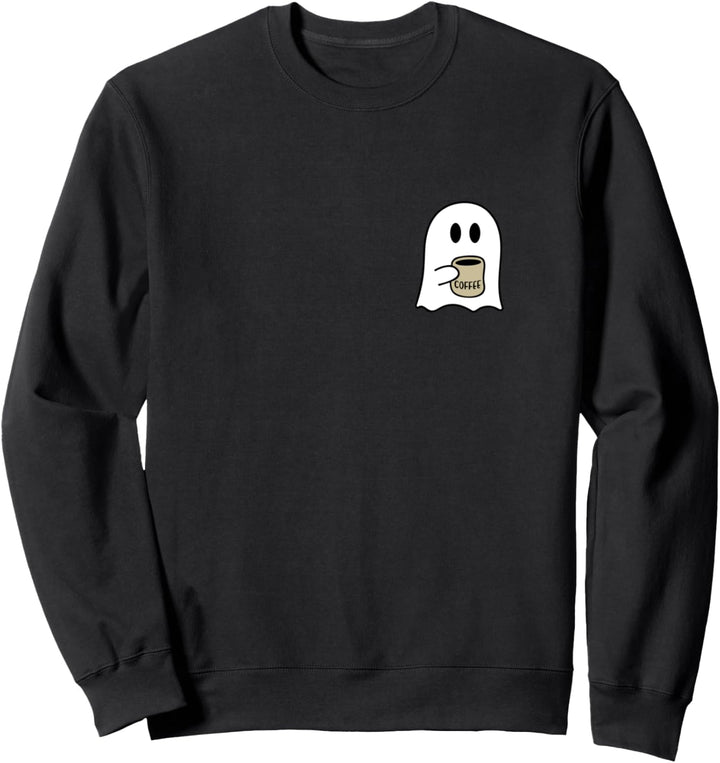 Spooky Season Coffee Lover Ghost Design for October festive Sweatshirt