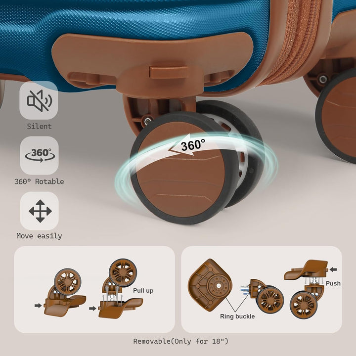 Joyway Kofferset Reisekoffer Set 7tlg Hartschale mit Beautycase Kosmetikkoffe mit 4 Rollen und TSA-S