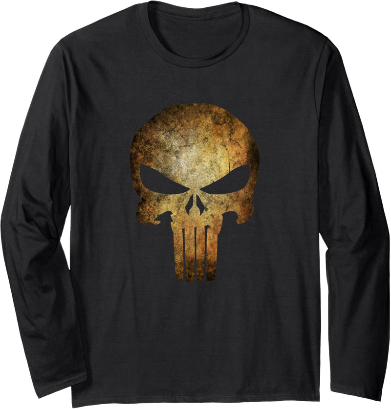Marvel The Punisher Logo Anatomical Skull Langarmshirt