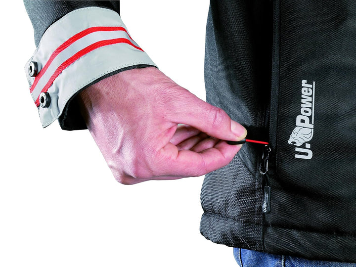 U-Power-Jacke, mit Mikrofleece gefütterter Mantel, Oberbekleidung, verstellbare Kapuze und Bündchen,