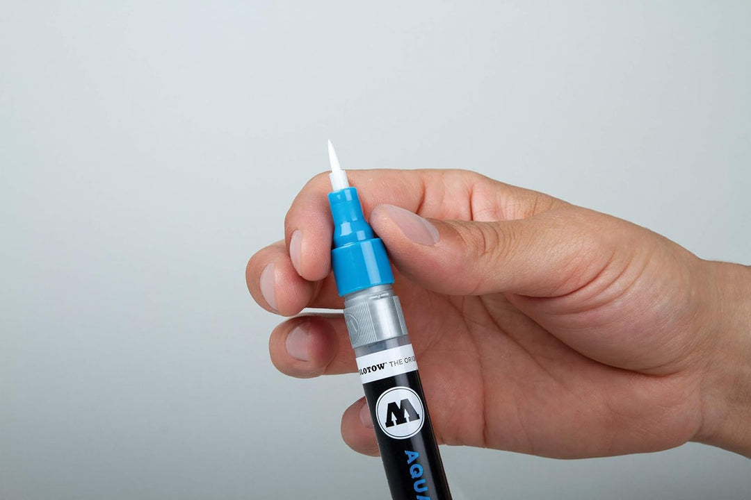 Molotow MO200462 Pump Softliner Aqua, 1 mm, sortiert 6er Etui, primärgelb/zinnoberrot/primärblau/cya