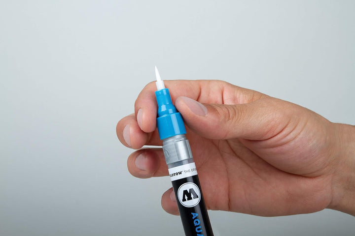 Molotow MO200462 Pump Softliner Aqua, 1 mm, sortiert 6er Etui, primärgelb/zinnoberrot/primärblau/cya