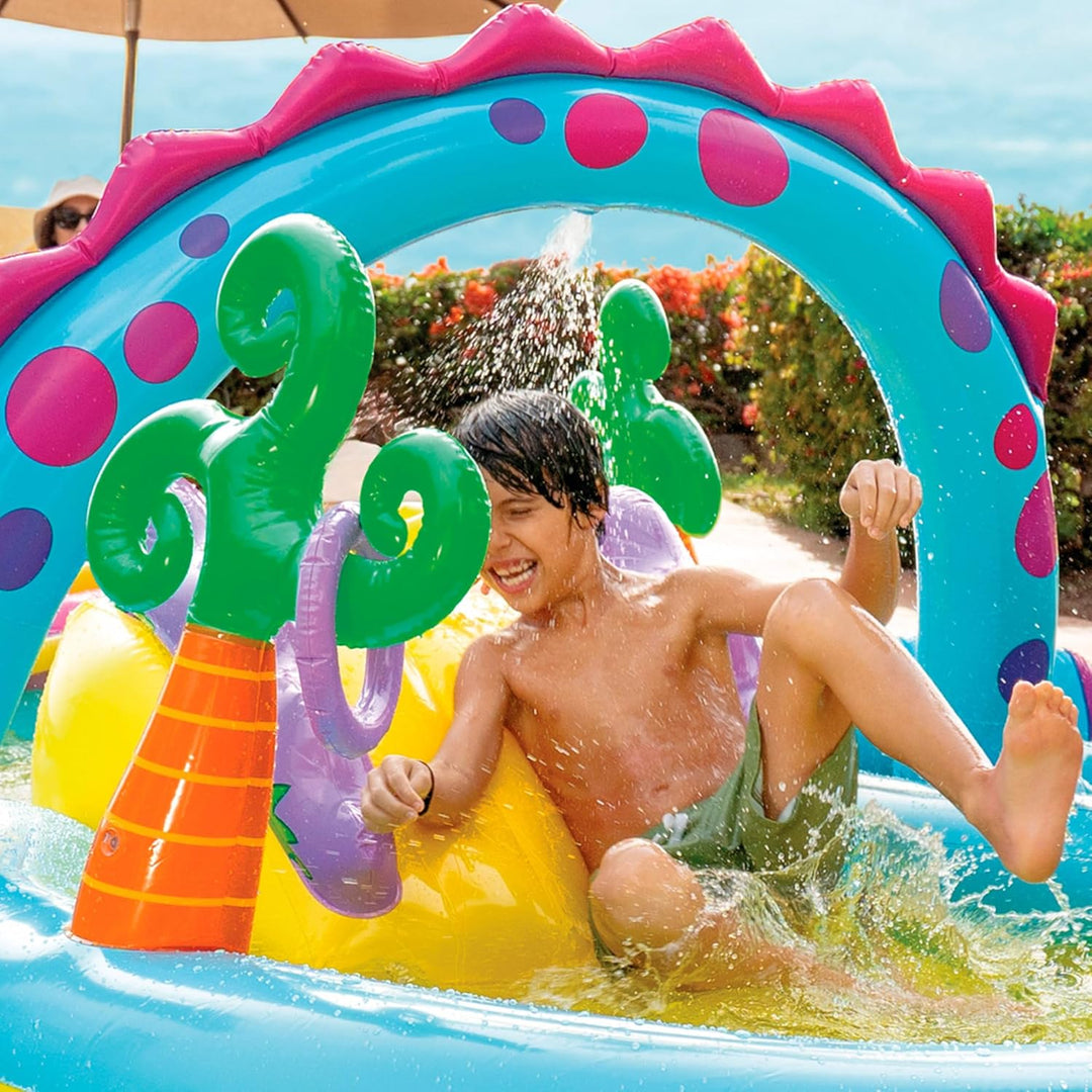 Intex Dinoland Play Center Aufblasbares Wasserspielzentrum, verschiedene Modelle (mit und ohne Vulka