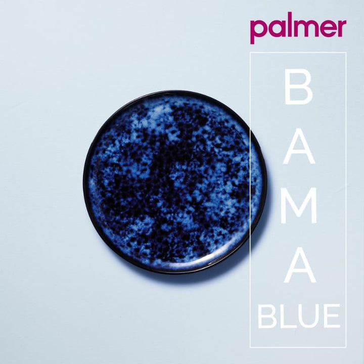 palmer Bama Blue Teller flach - 2er-Set - Steinzeug - Ø 21 cm - Hochglanz, moderne Ausstrahlung, für
