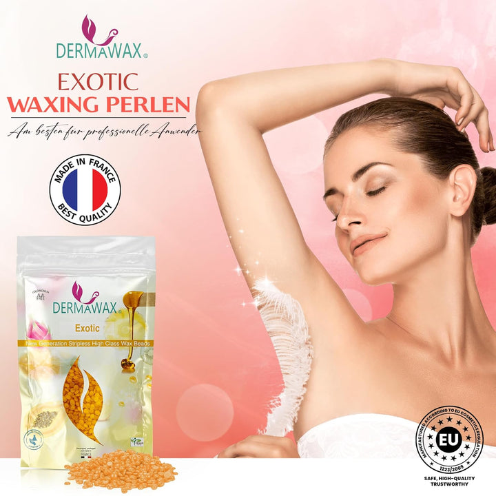 800 Gramm Dermawax Exotic Hypoallergen Waxing Perlen zur Haarentfernung Augenbrauen Gesicht Intim Bi
