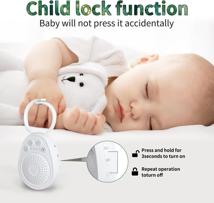 White Noise Machine, Weisses Rauschen Machine für Baby Erwachsene, 20 Beruhigende Klänge, 3 Timer-Ei