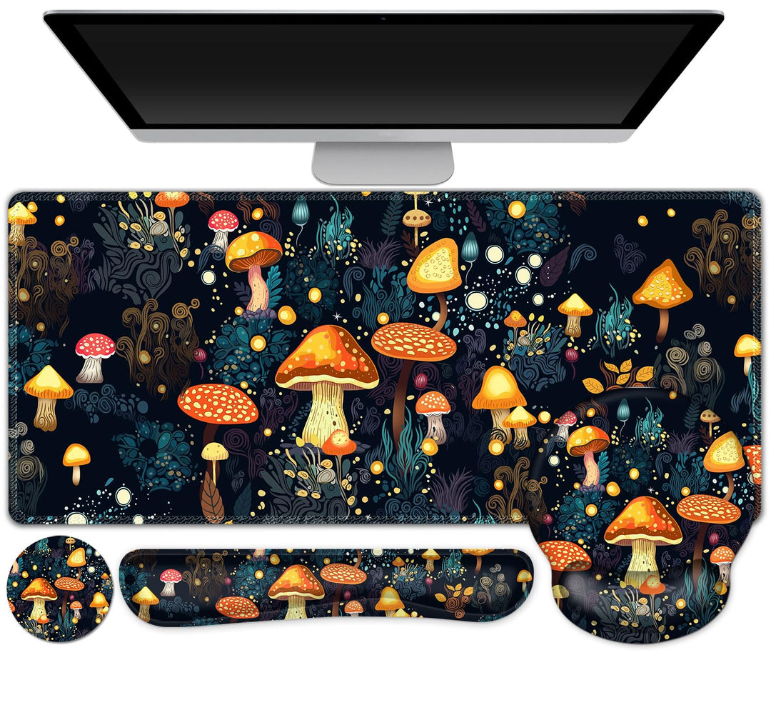 Gaming-Mauspad, grosse Schreibtischunterlage, niedlicher Schreibtischunterlage, 4-in-1 XXL-Mauspad +