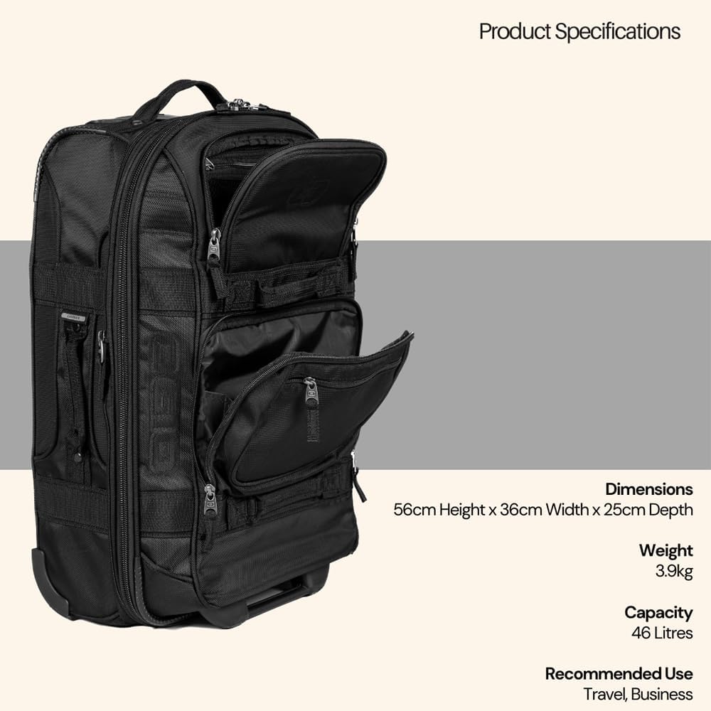 OGIO 2023 Layover Bag Black Pindot, Black Pindot