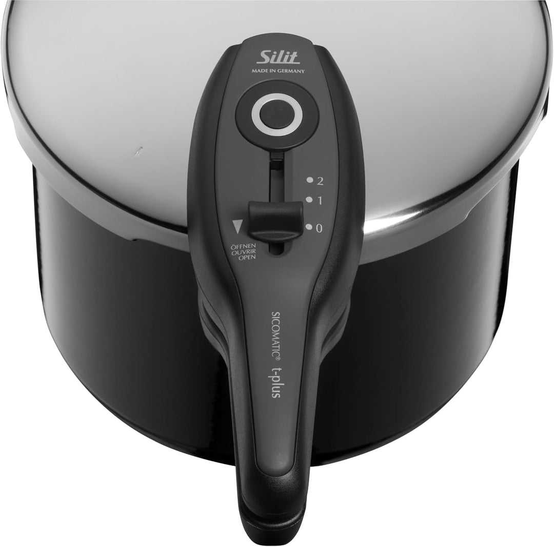 Silit Sicomatic t-plus Schnellkochtopf 6,5l, Schnelltopf 22 cm, Silargan Funktionskeramik, Induktion