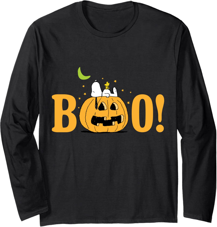 Peanuts Halloween Boo Kürbis Langarmshirt
