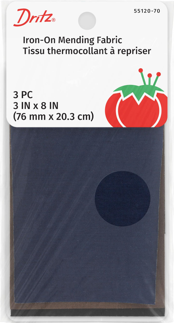 Dritz Eisengewebe-Klebeband, 7,6 x 20,3 cm, dunkle Farben, 3 ausbessern, Gewebe Dunkle Farben 3 x 8-