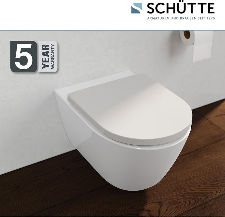 D-Form WC-Sitz mit Absenkautomatik | Abnehmbarer Klodeckel aus bruchsicherem Duroplast | Innovative