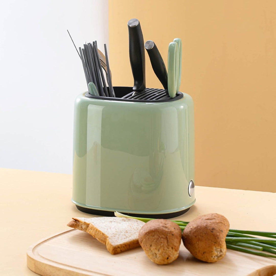 2-in-1 Arbeitsplatten Küchenmesserhalter, Utensilien Organizer, Messerblock Utensilienhalter, Retro,
