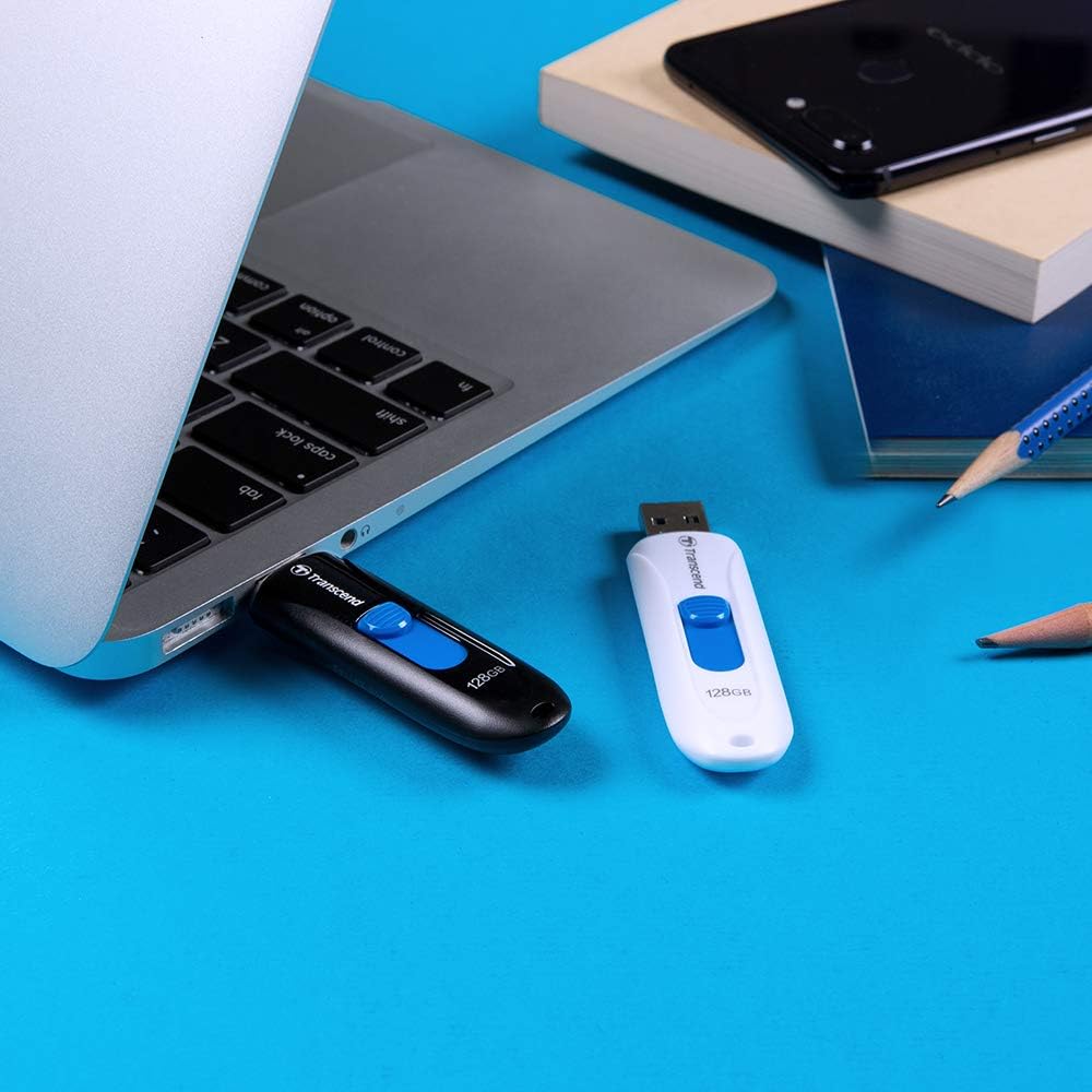 Transcend JetFlash 790 USB-Stick 16GB – USB 3.1 Gen 1 / USB 3.2 Gen 1 Flash Drive, kappenloses Desig
