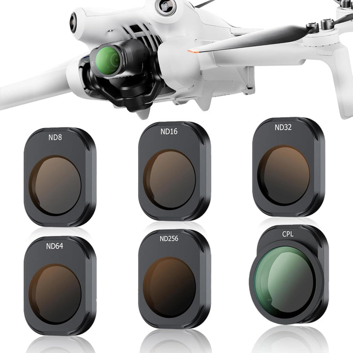 Mini 4 Pro ND CPL Filter Set 6 Teilig,Polfilter ND-Filter für DJI Mini 4 Pro Fly More Combo mit Filt