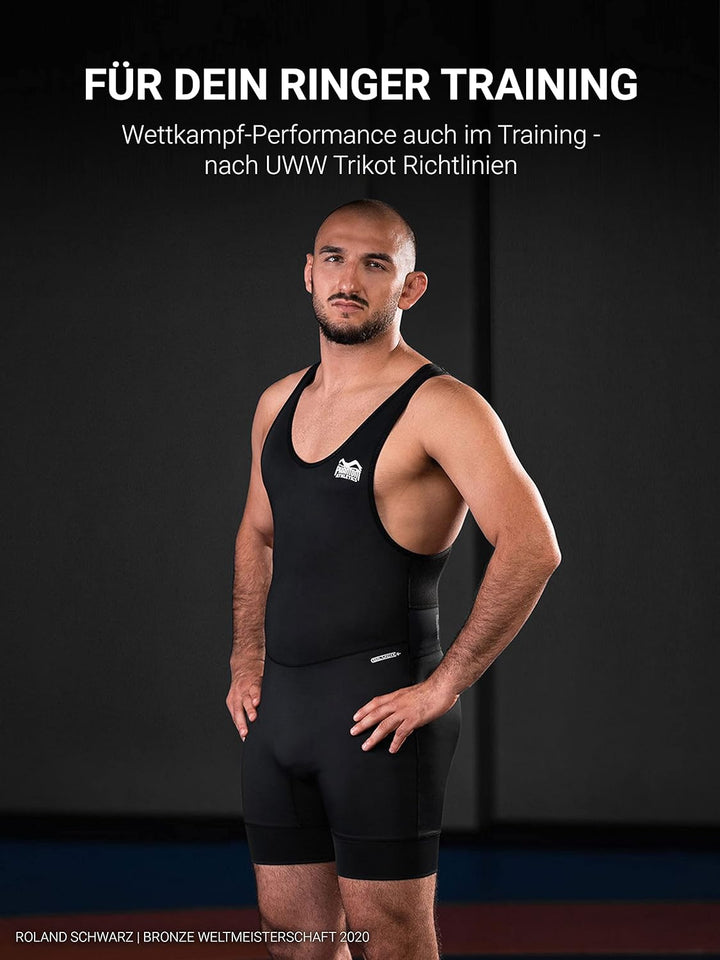 Phantom Athletics Ringertrikot Storm - Wrestling Ringeranzug Herren M Sturm - Schwarz, M Sturm - Sch