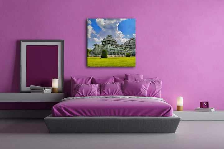 deyoli das Palmenhaus in Schönbrunn Wien Format: 60x60 als Leinwandbild, Motiv fertig gerahmt auf Ec