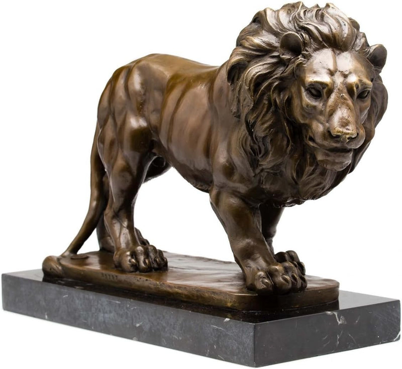 Bronze Skulptur Figur Löwe Bronzeskulptur 38cm Bronzefigur sculpture lion