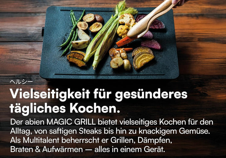MAGIC GRILL - Teppanyaki Elektrogrill für drinnen und draussen - Japanisches Design für mehr Genuss