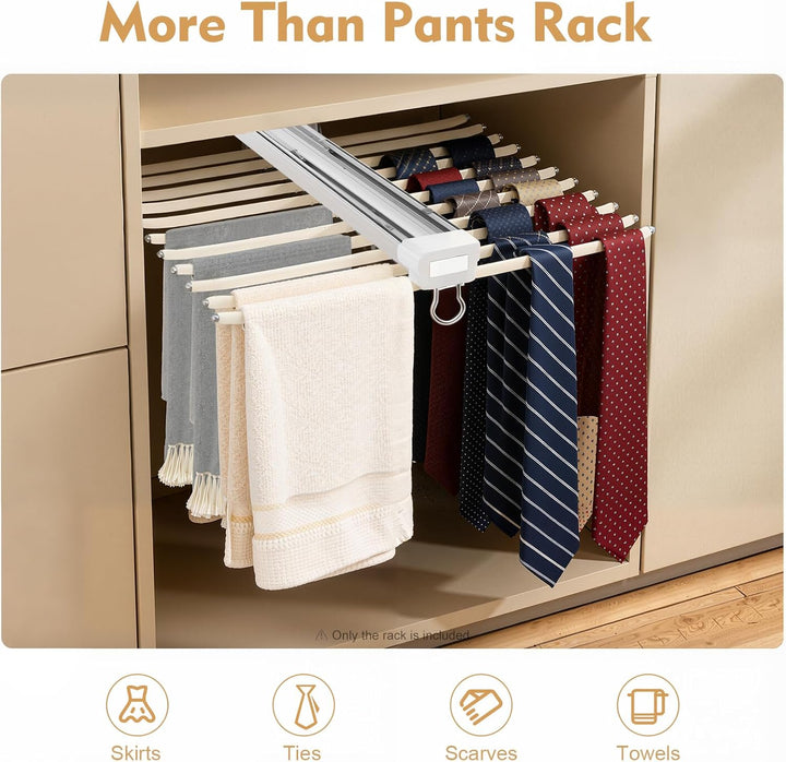 Pull Out Hosen Rack, 22 Arme Hosen Racks Ausziehbarer Kleiderschrank Hanger Stahl Pull Out Hosen Rac