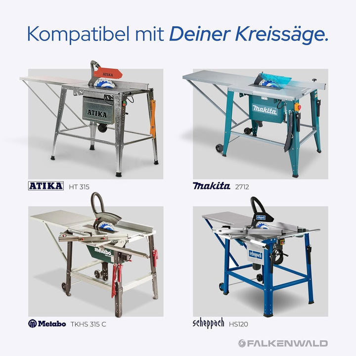 FALKENWALD® Kreissägeblatt 315x30 mm speziell für Bauholz &amp; Holz mit Nägel - kompatibel mit Gehrungs