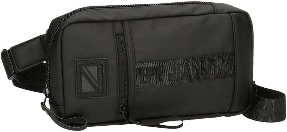 Pepe Jeans Hoxton Umhängetaschen und Kulturbeutel, Schwarz und Blau, Polyester PU, verschiedene Grös