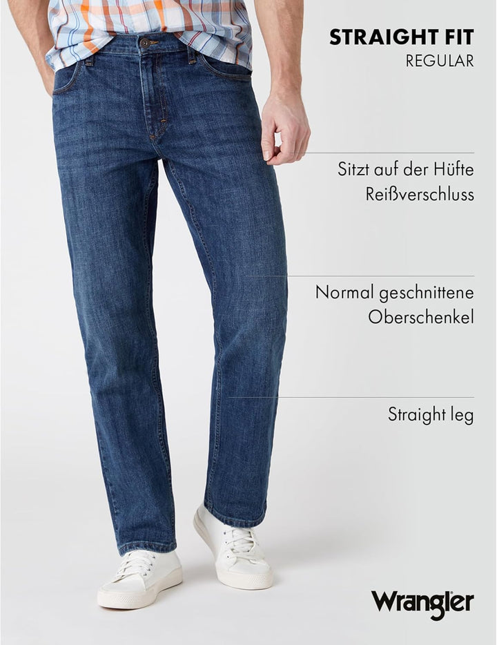 Wrangler Herren Authentic Regular Jeans 33W / 30L Blau (Authentic Blue), 33W / 30L Blau (Authentic B