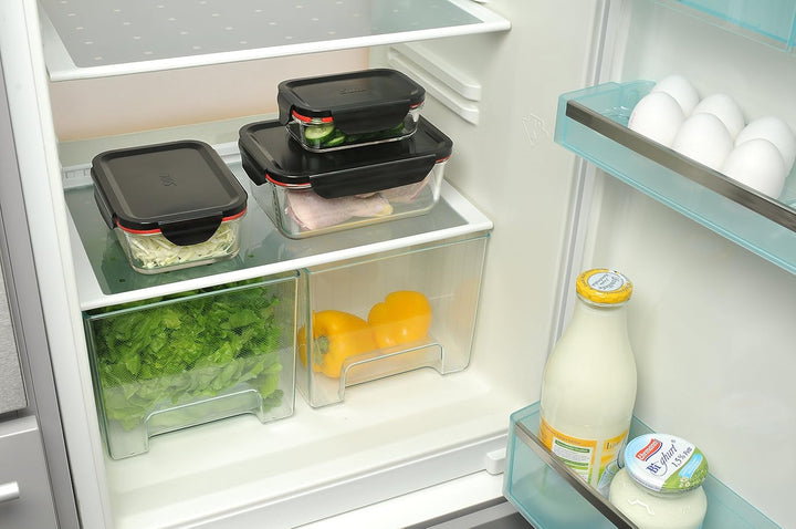 Silit Storio Vorratsdose 21 x 14 cm, Glas, Vorratsglas, luftdichter Aroma-Deckel, Frischhaltedose zu