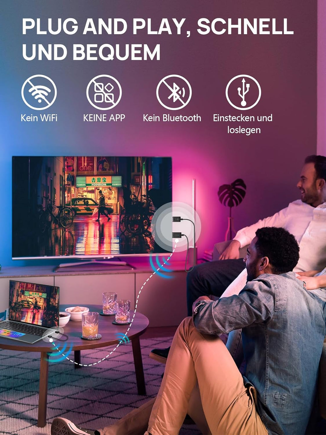 HDMI Wireless Transmitter und Receiver Moman CS6,1080P HDMI Funkübertragung Extender 20m/65FT für Da