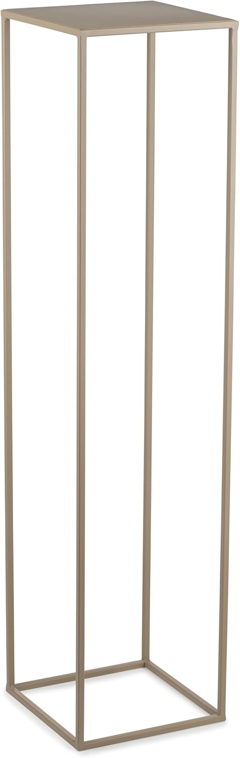 HowHomely Blumenständer Metall Beige 100 cm Hoch - Solider und Robuster Blumenhocker Metall - Pflanz