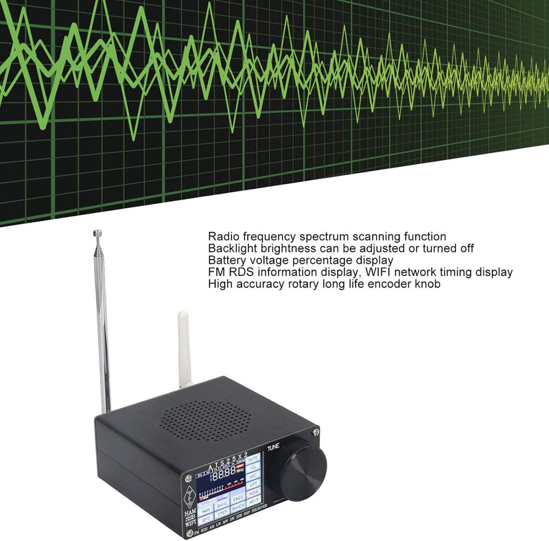 ATS25X2 Vollband Funkempfänger, DSP Empfänger FM LW MW SW SSB Kurzwellenempfänger mit 2,4 Zoll Farb