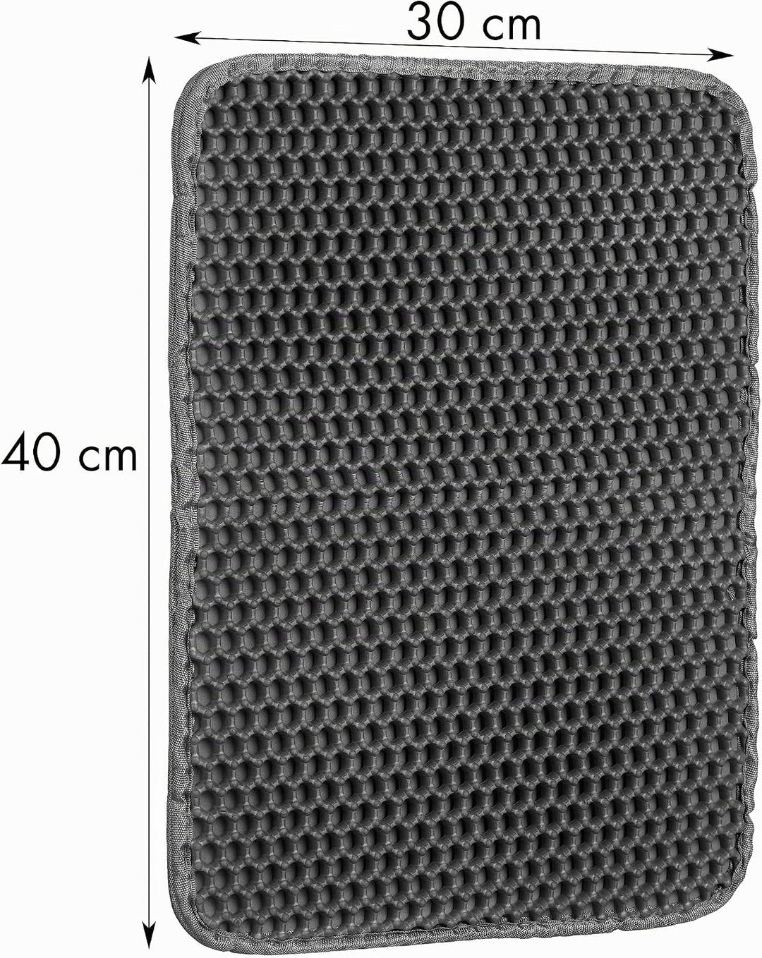 Katzenklo Matte Grau: Katzenmatte Katzenklo 30x40cm für Sauberkeit mit Katzenstreu - Katzentoilette